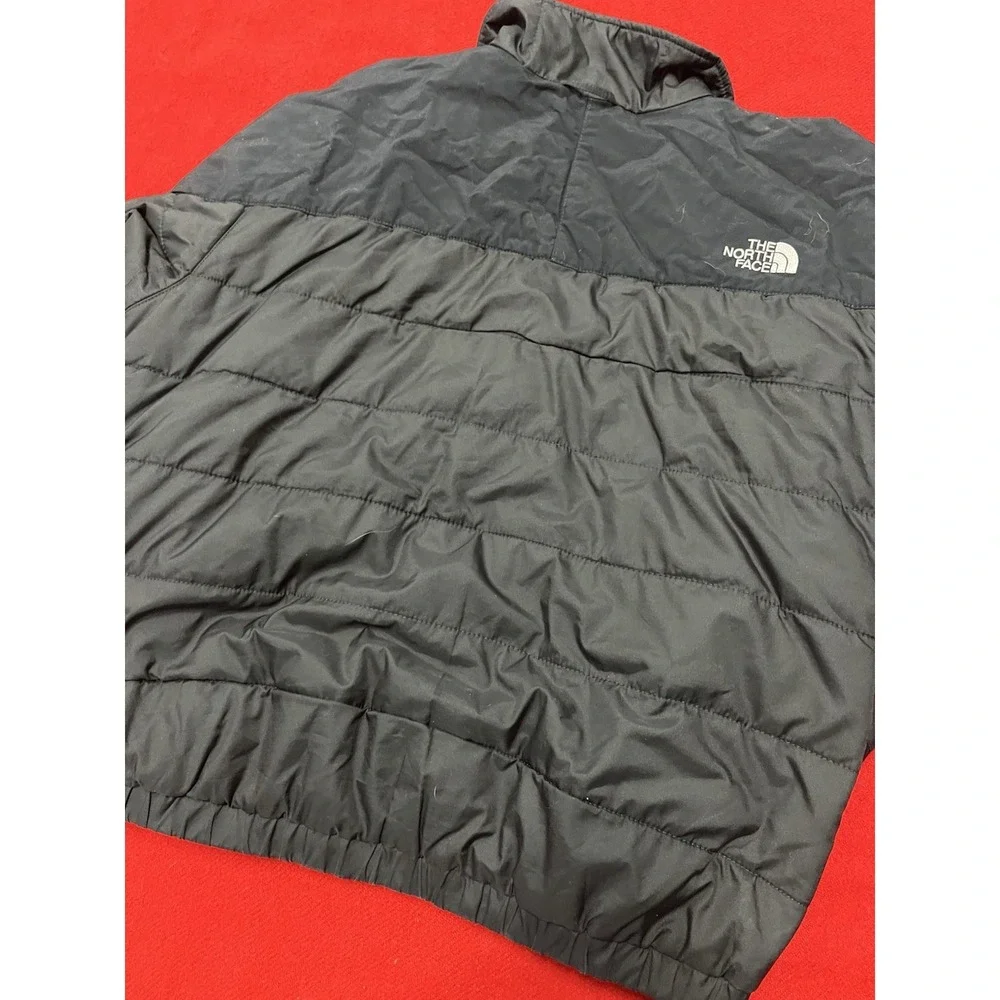 Men's North Face Light Puffer Jacket Reinforced Elbows Size Medium Black